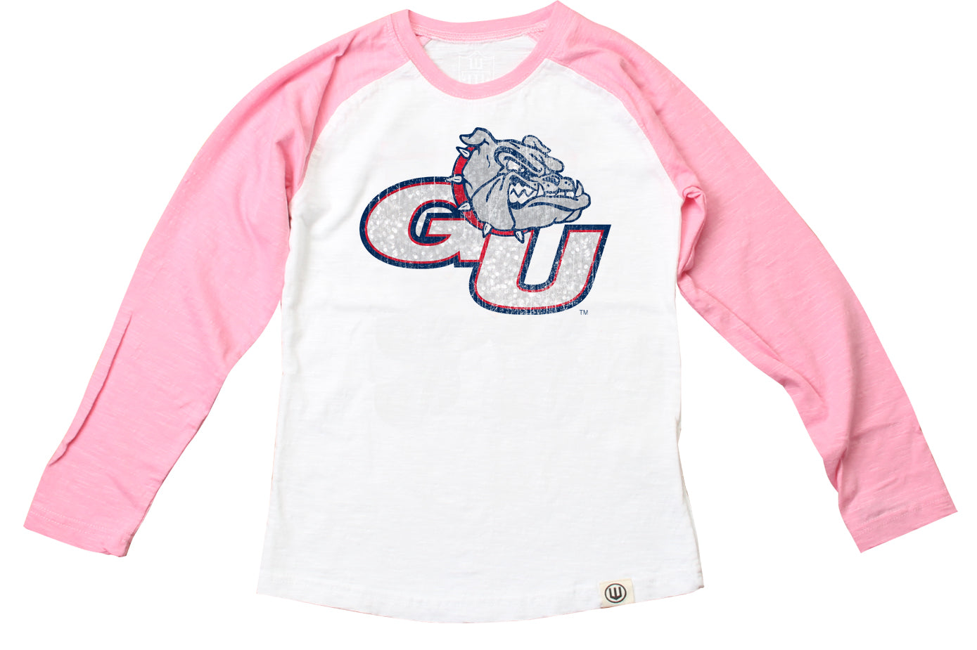 Gonzaga Bulldogs Youth Girls Slub LS Raglan