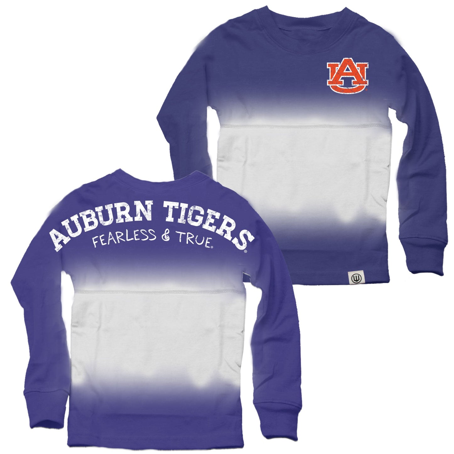 Auburn Tigers Youth Girls Dip Dyed Spirit Tee