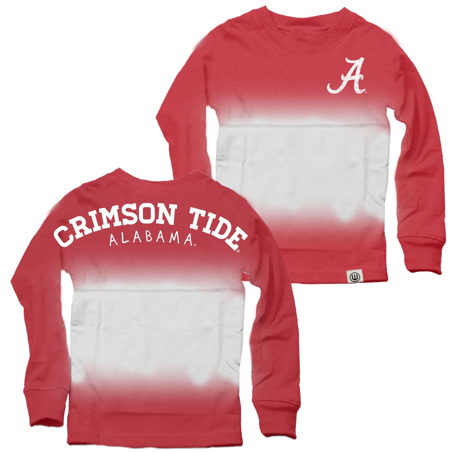 Alabama Crimson Tide Youth Girls Dip Dyed Spirit Top