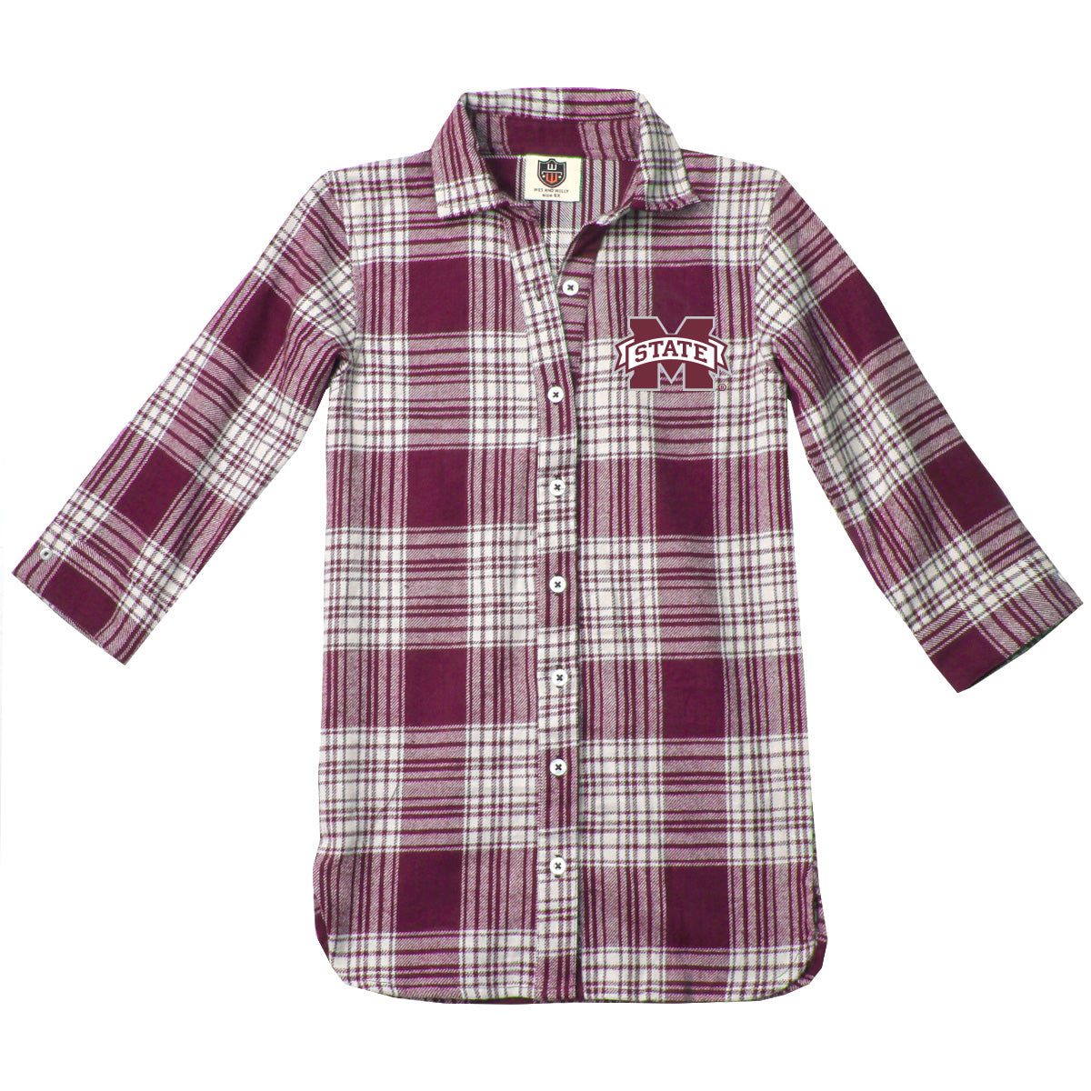 Mississippi State Bulldogs Youth Girls Plaid Dress