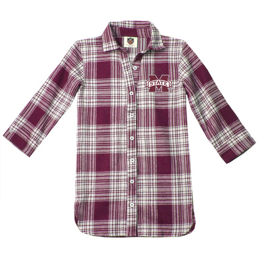 Mississippi State Bulldogs youth Plaid Dress