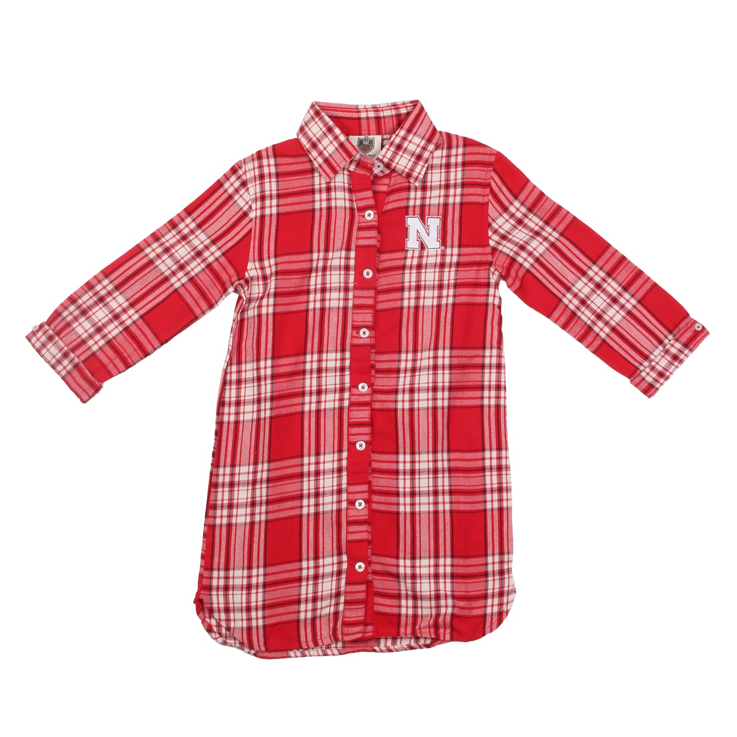 Nebraska Huskers Youth Girls Plaid Dress