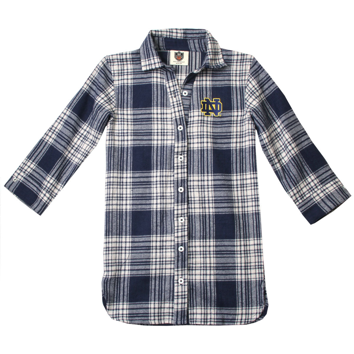 Notre Dame Fighting Irish Youth Girls Plaid Dress