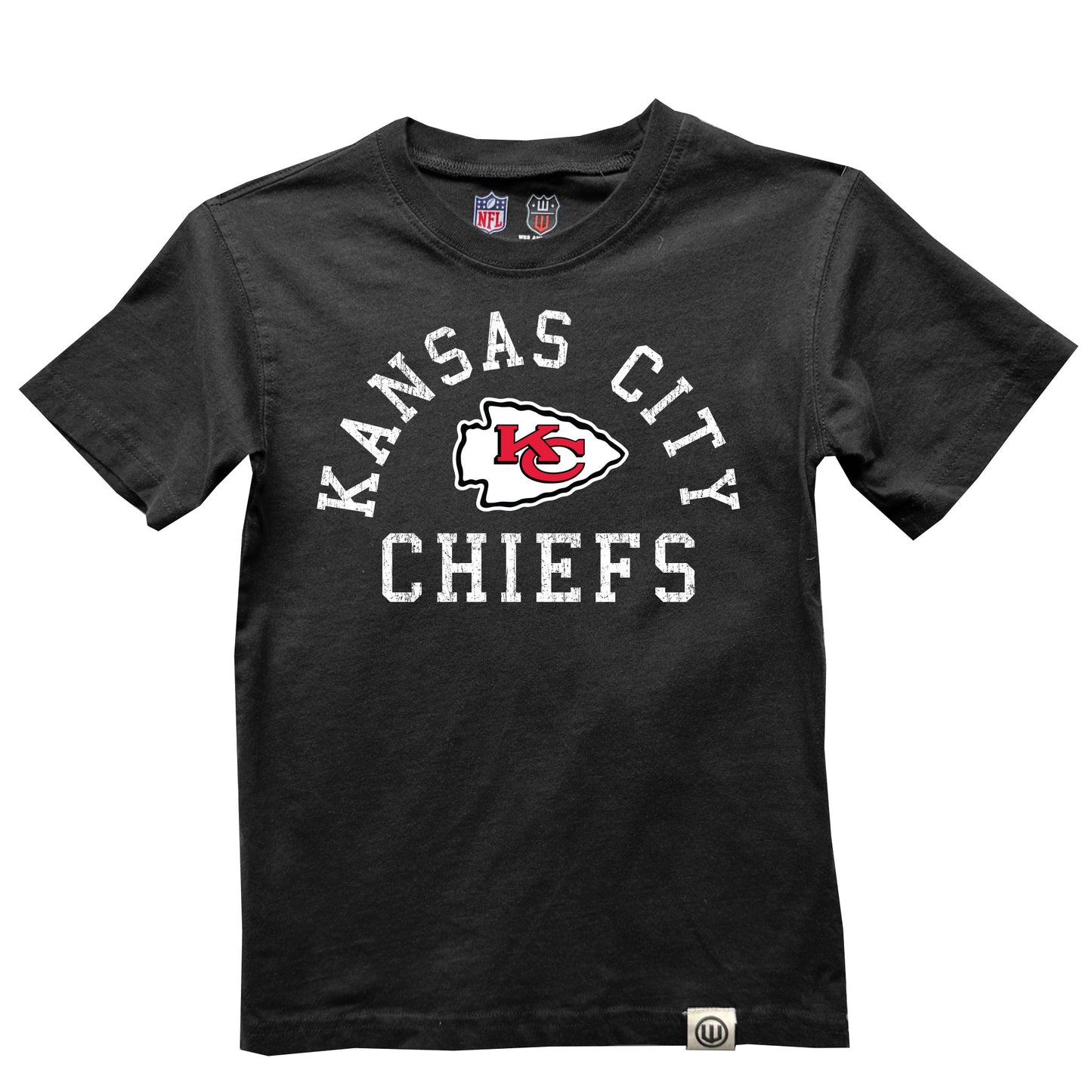 Kansas City Chiefs NFL Kids Short Sleeve Organic Cotton Tee Shirt - Black