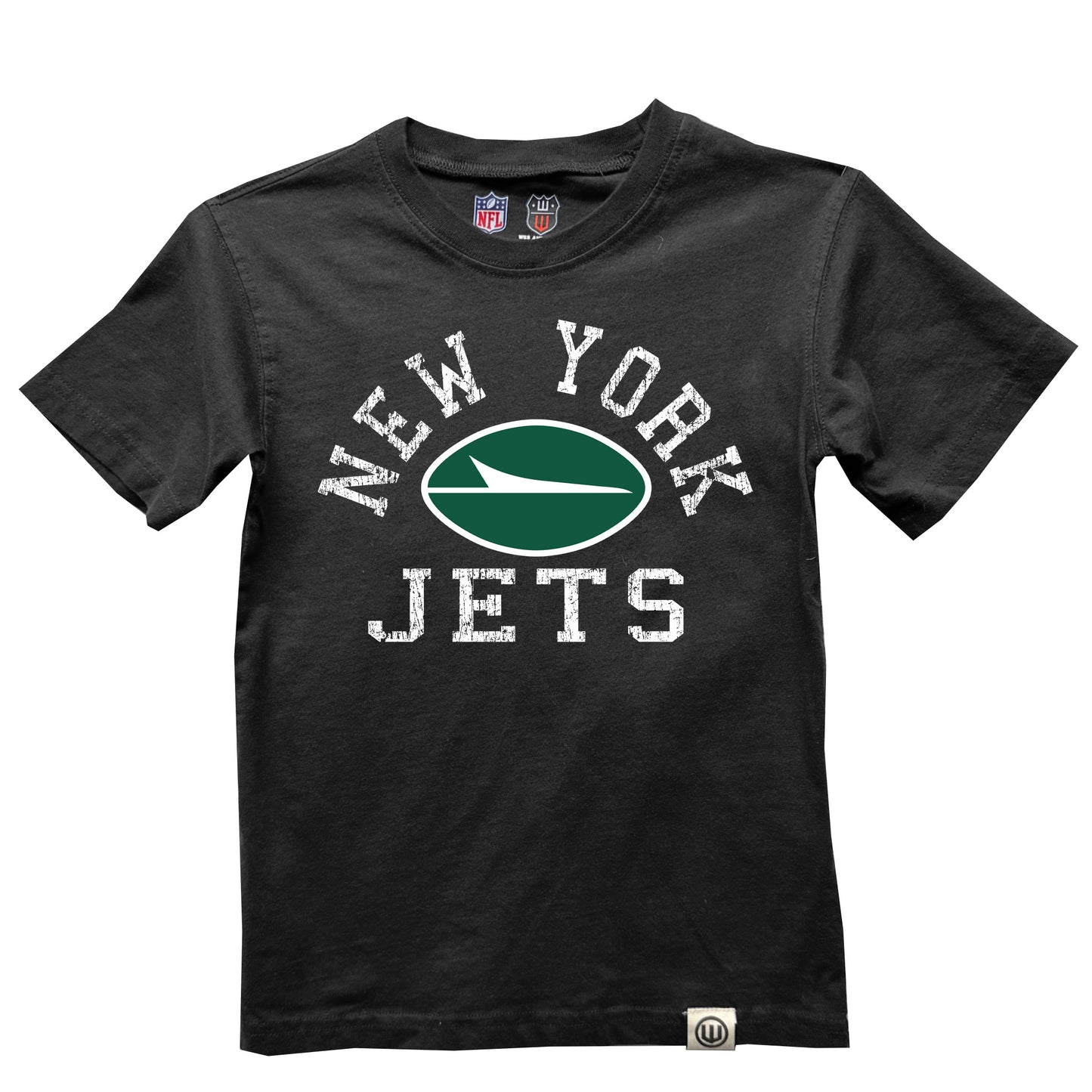 New York Jets NFL Kids Short Sleeve Organic Cotton Tee Shirt - Black