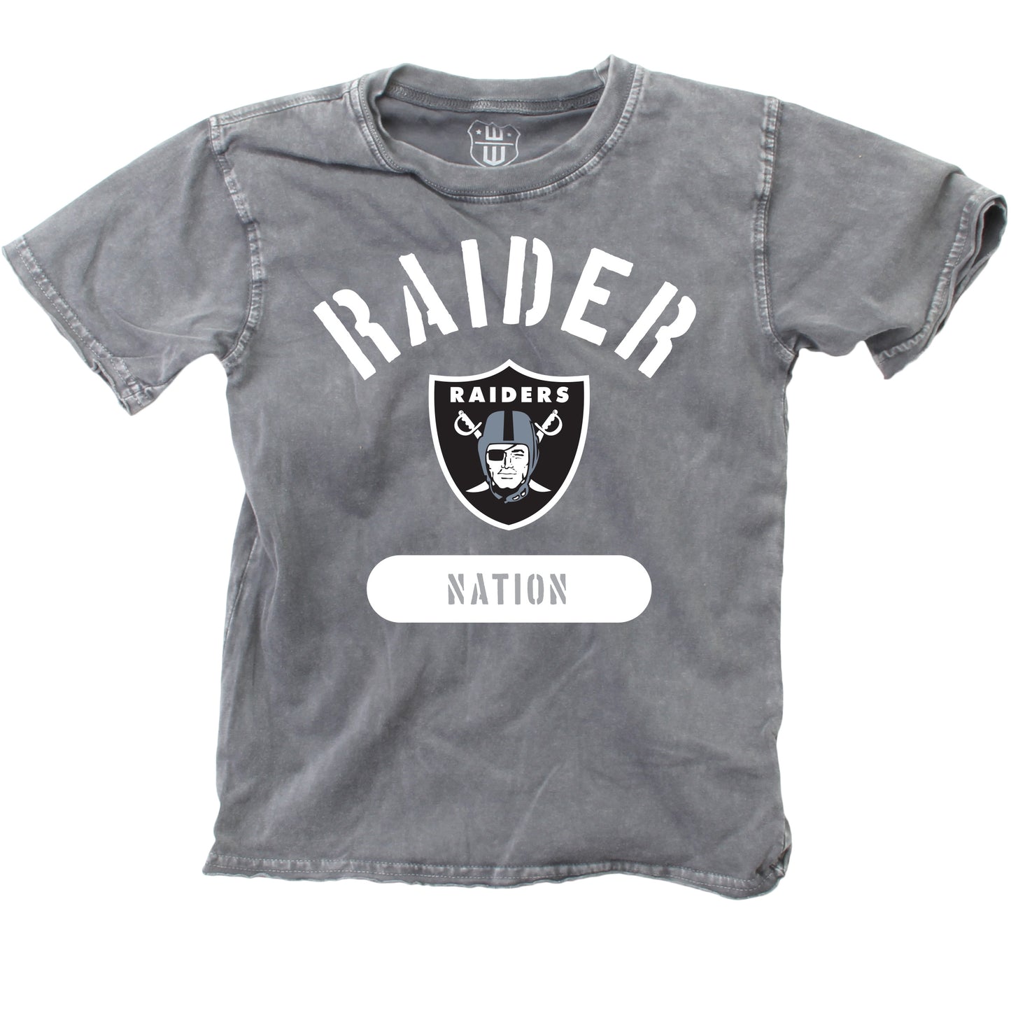 Las Vegas Raiders NFL Youth Faded Wash SS Tee
