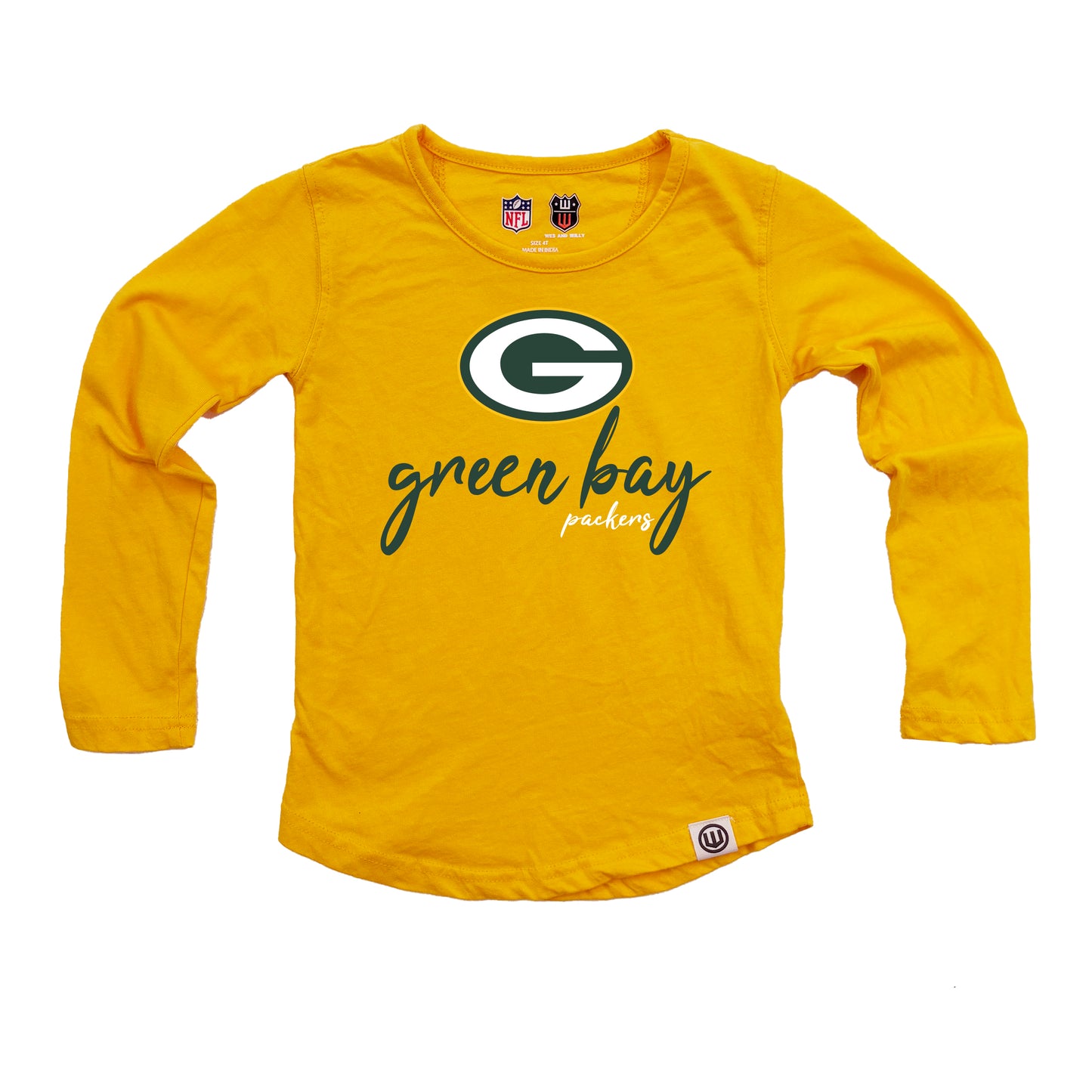 Green Bay Packers NFL Youth Girls LS Burn Out Tee