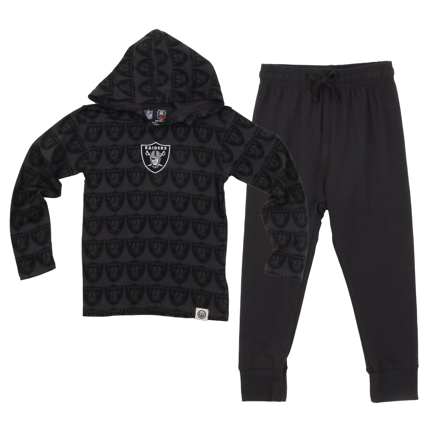 Las Vegas Raiders NFL Infant Allover Print Hoodie Set
