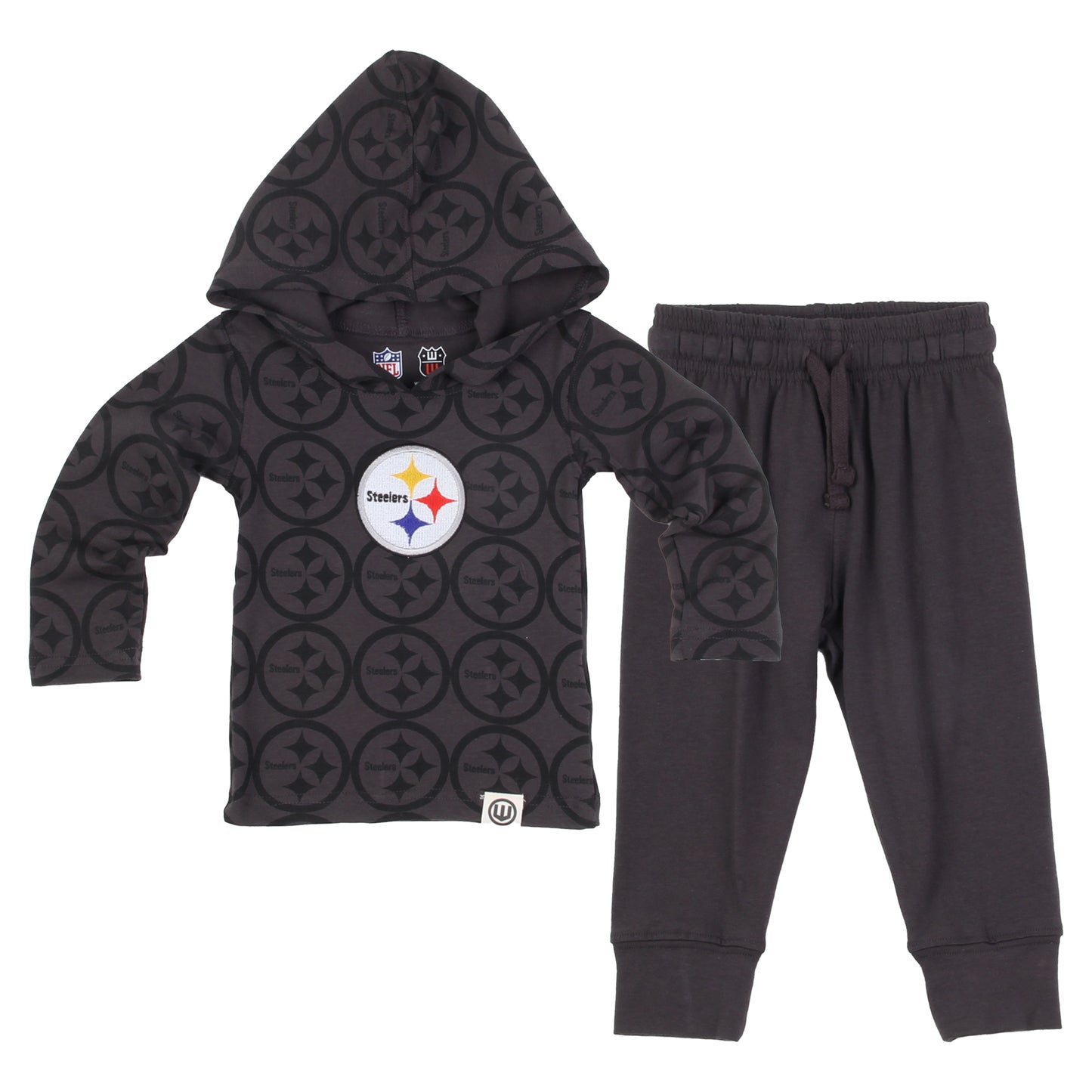 Pittsburgh Steelers NFL Infant Allover Print Hoodie Set