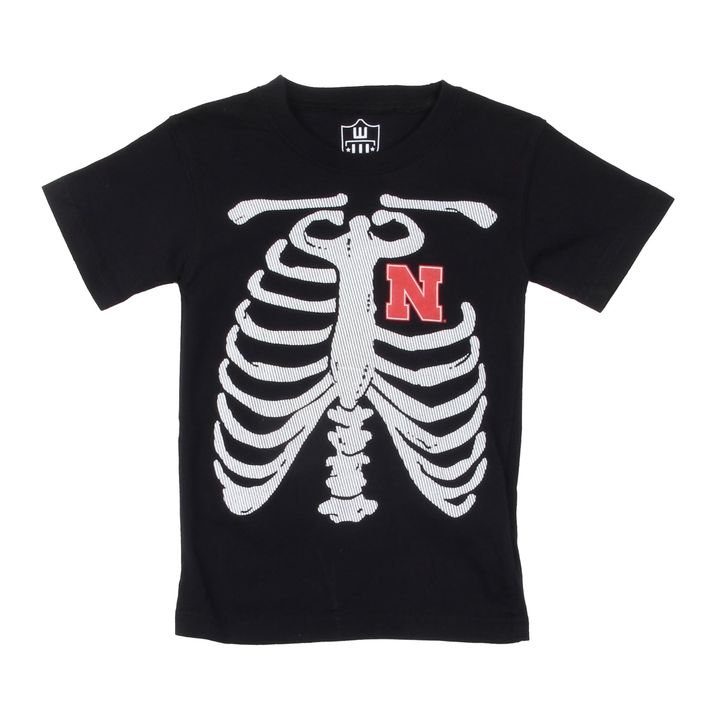 Nebraska Huskers Youth Boys Glow Bones Tee