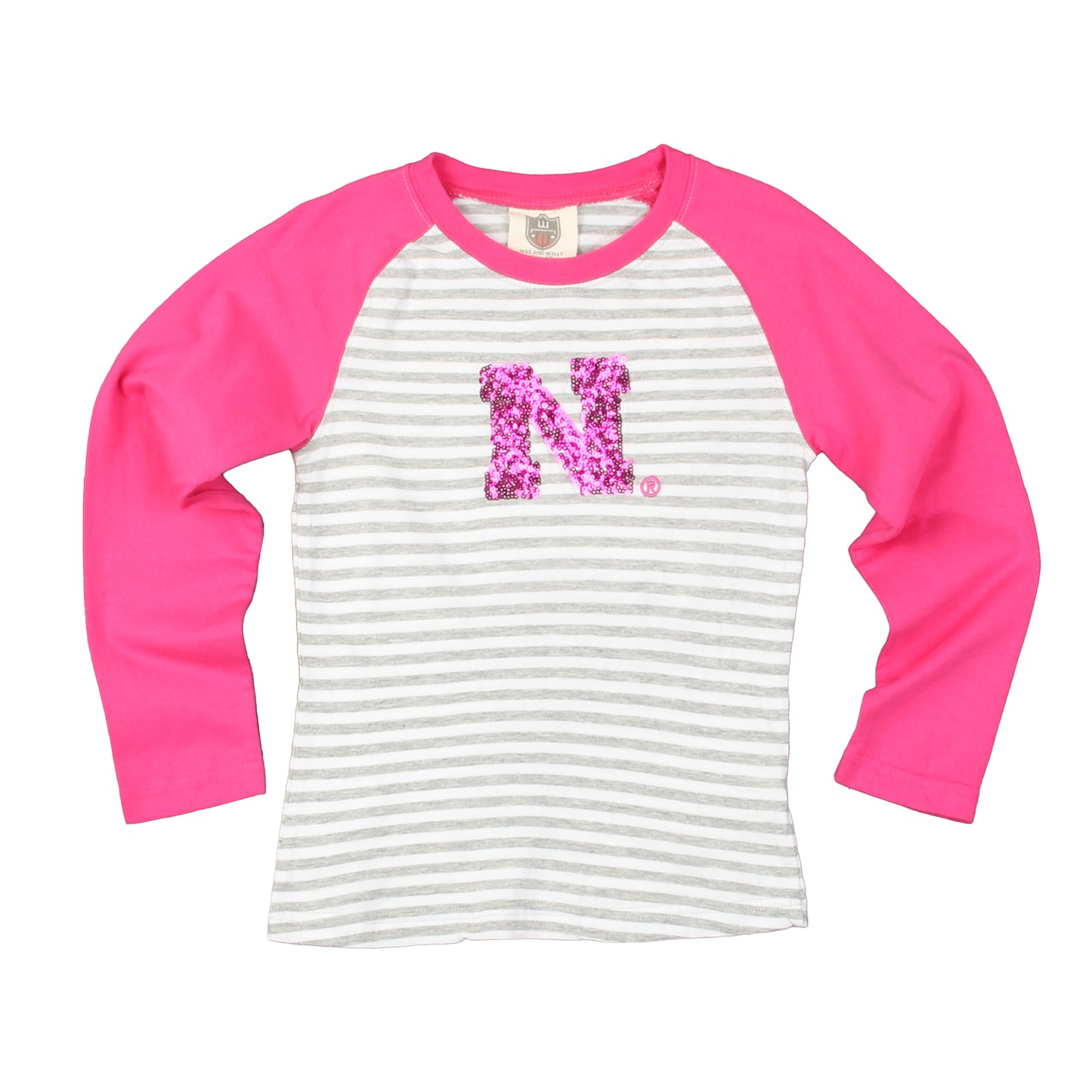 Nebraska Huskers Youth Sequin Raglan