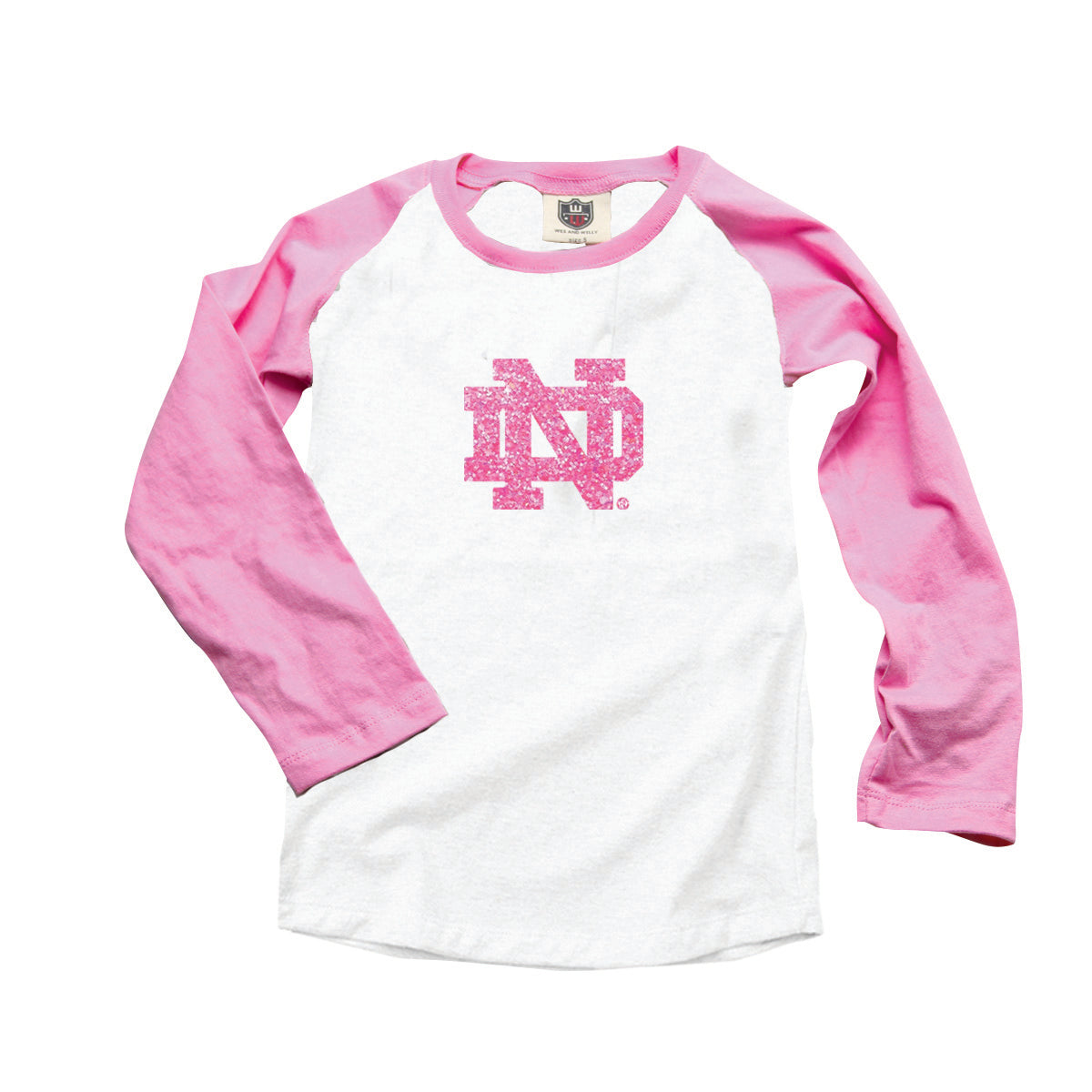Notre Dame Fighting Irish Youth Solid Sequin Raglan