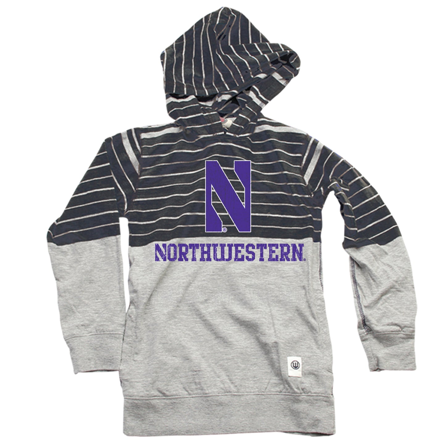 Northwestern Wildcats Youth Boys Stripe Slub Hoodie