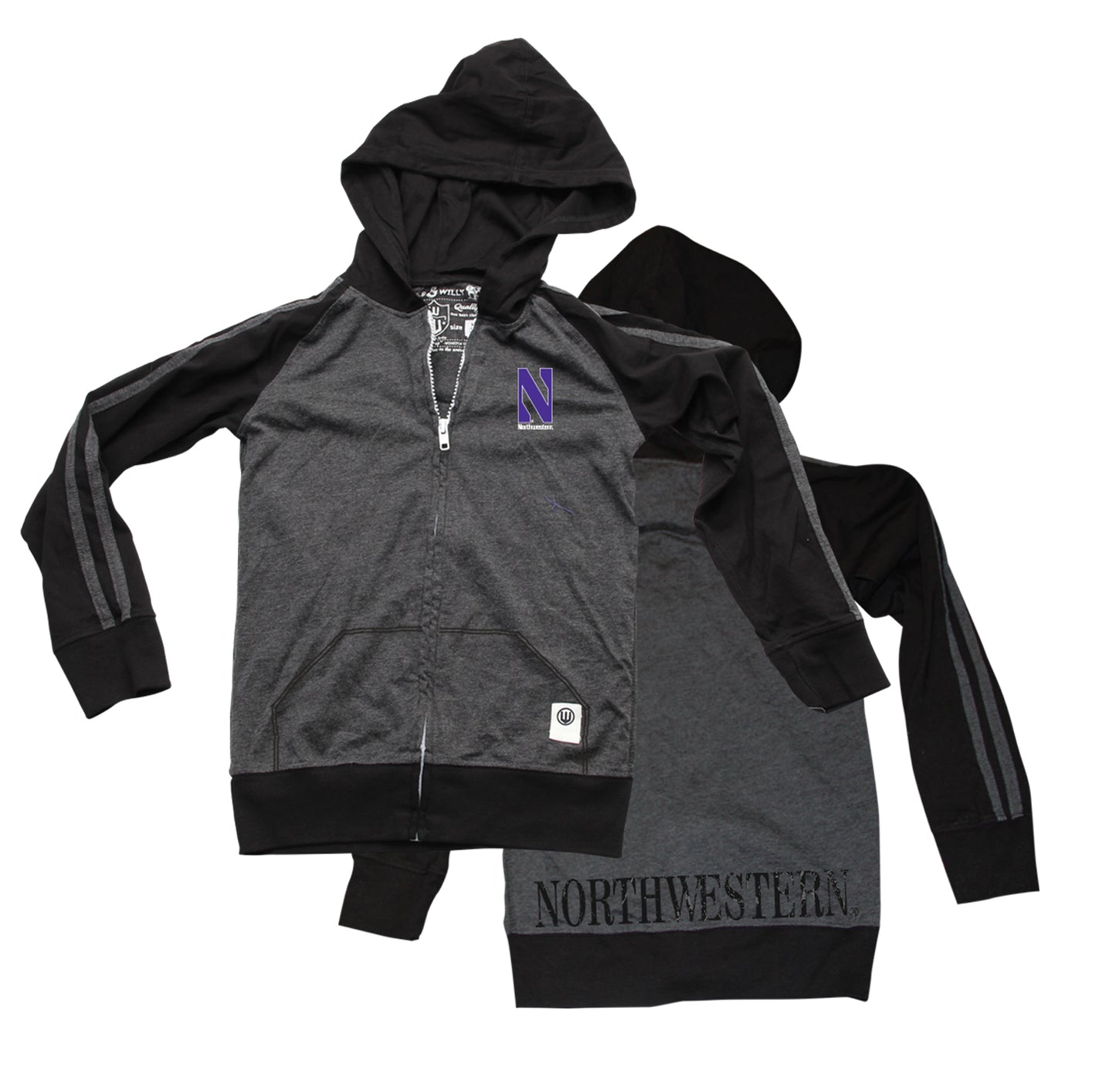 Northwestern Wildcats Youth Heathered Hoodie