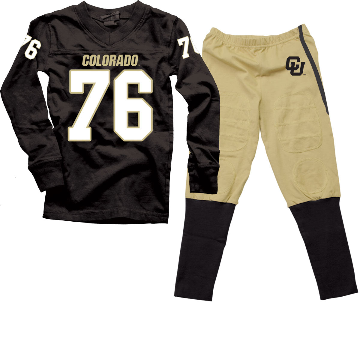 Colorado Buffaloes Kids LS Football Pajama