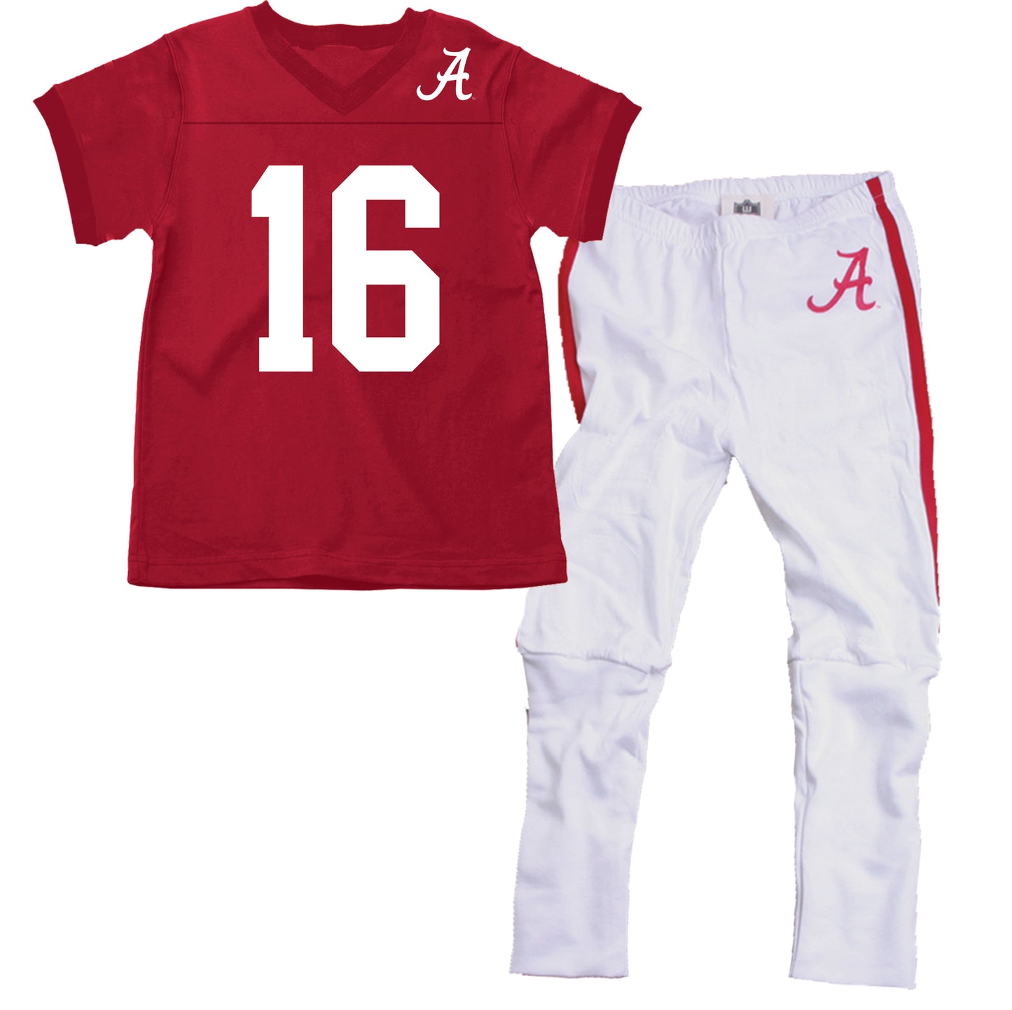 Alabama Crimson Tide Kids #16 SS Football Pajama