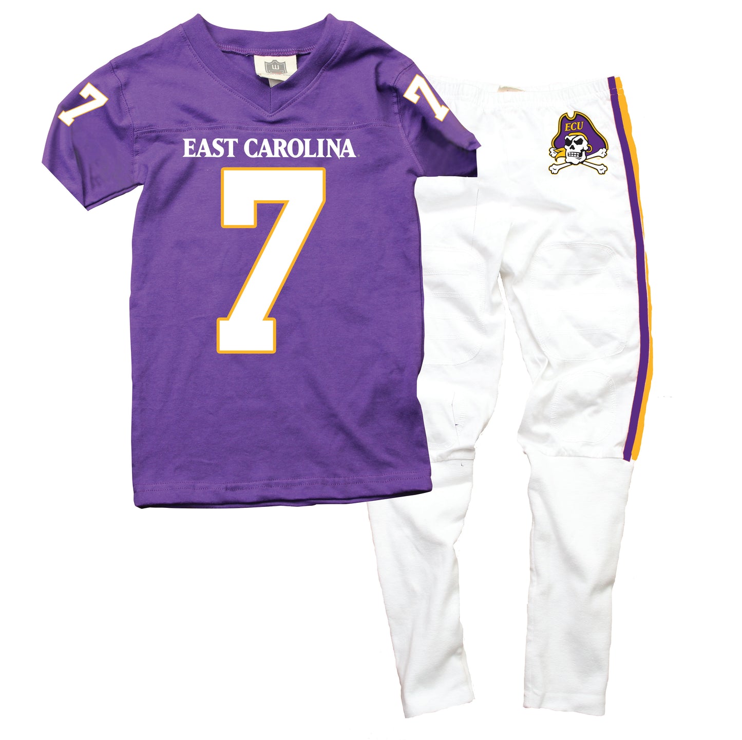 ECU Pirates Kids SS Football Pajama