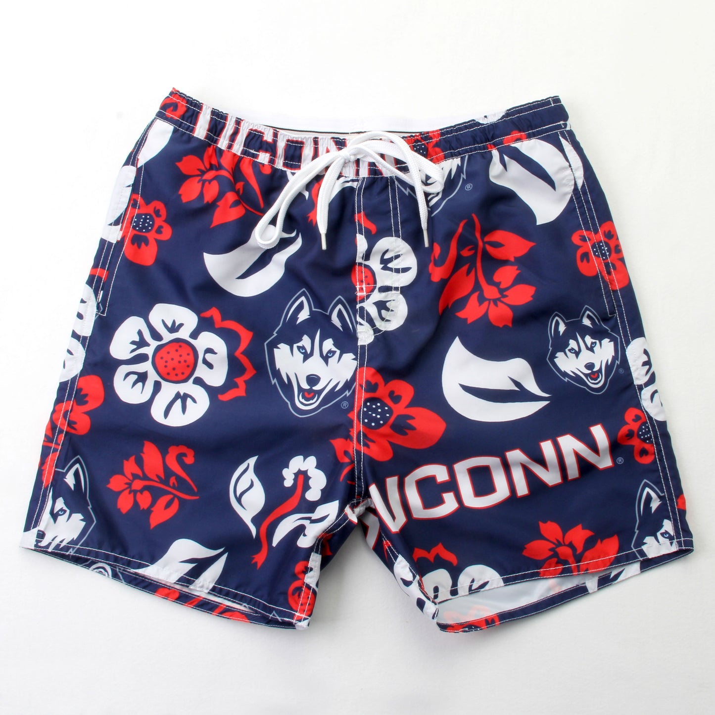 UCONN Huskies Men's Floral Swim Trunks