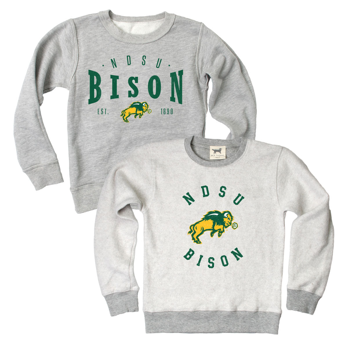 North Dakota State Bison Youth Boys Reversible Fleece Crew