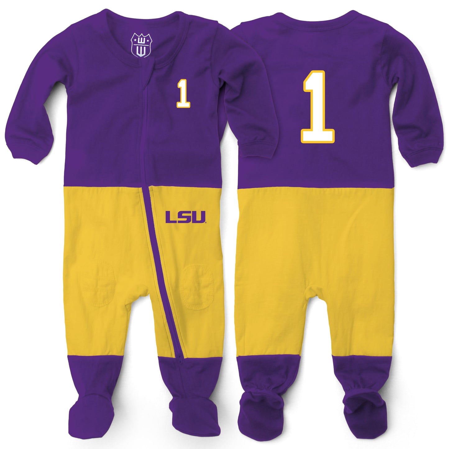 LSU Tigers Infant Football PJ Footie