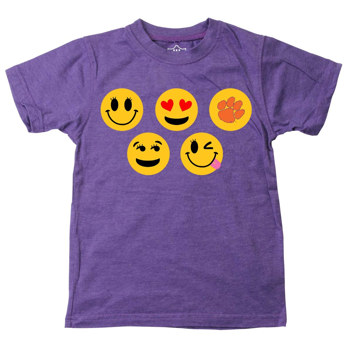 Clemson Tigers Youth Girls Emoji's Tee