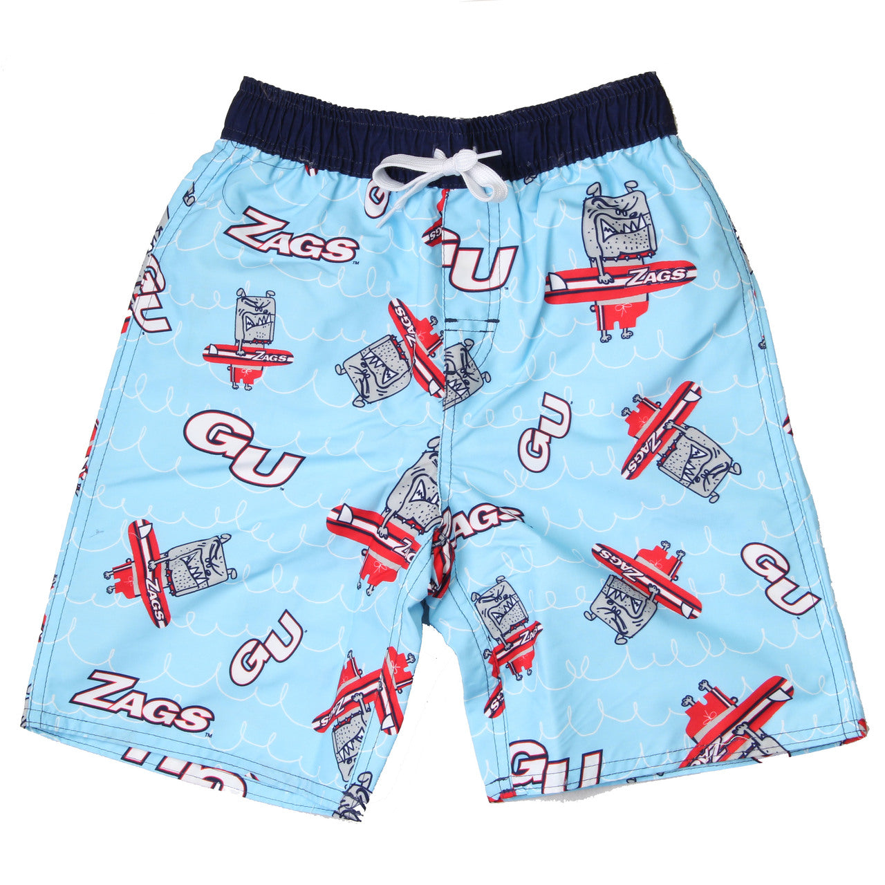 Gonzaga Bulldogs Youth Boys Caricature Swim Trunks
