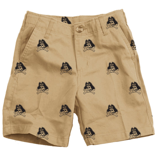 ECU Pirates  Youth Embroidered Twill Short