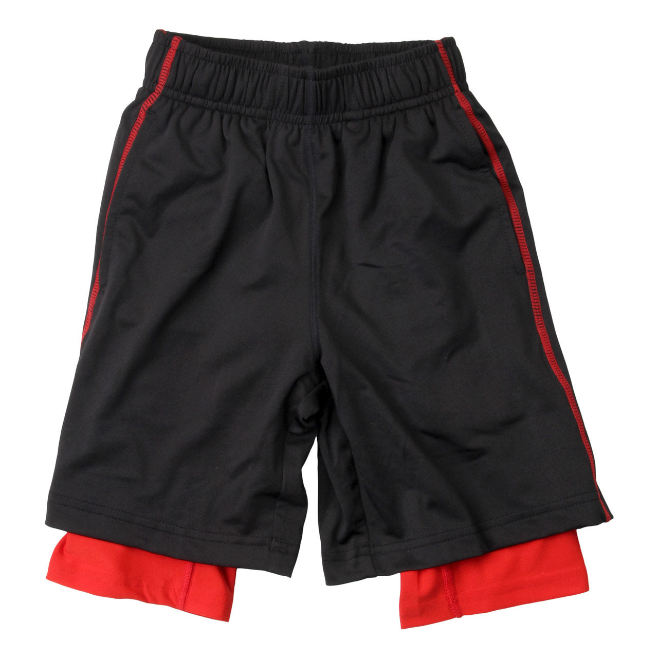 Youth Boys Lined Performance Short--Black