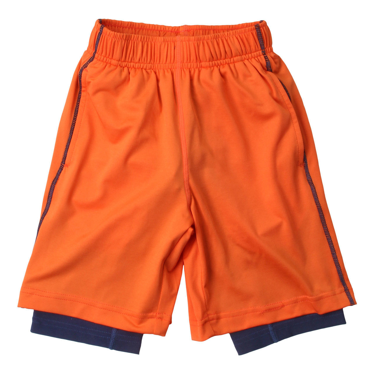 Youth Boys Lined Performance Short--Orange