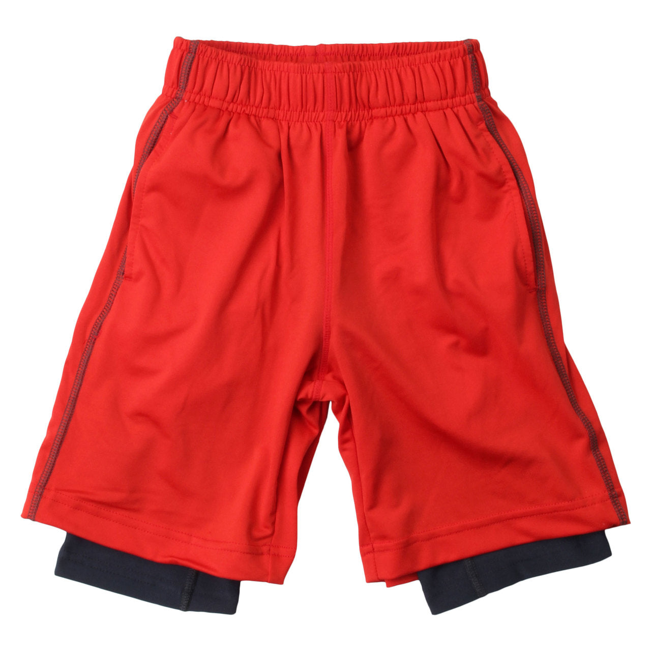 Youth Lined Performance Short--Red