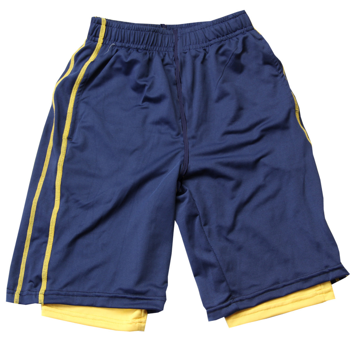 Youth Boys Lined Performance Short--Navy