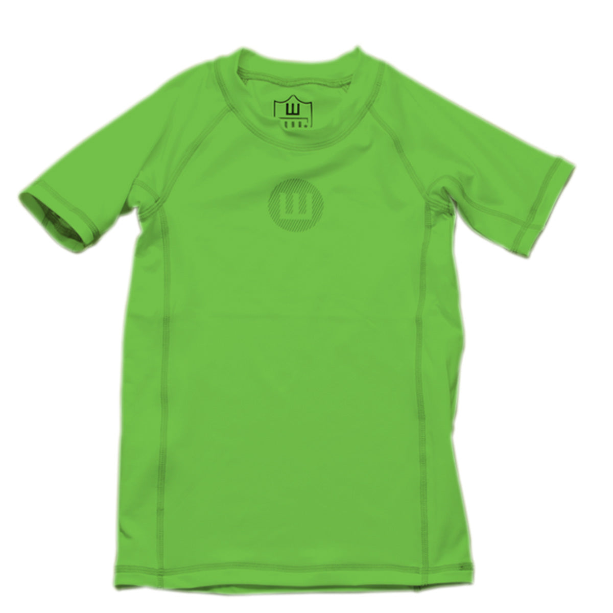 Youth Boys Short Sleeve Rashguard-Green