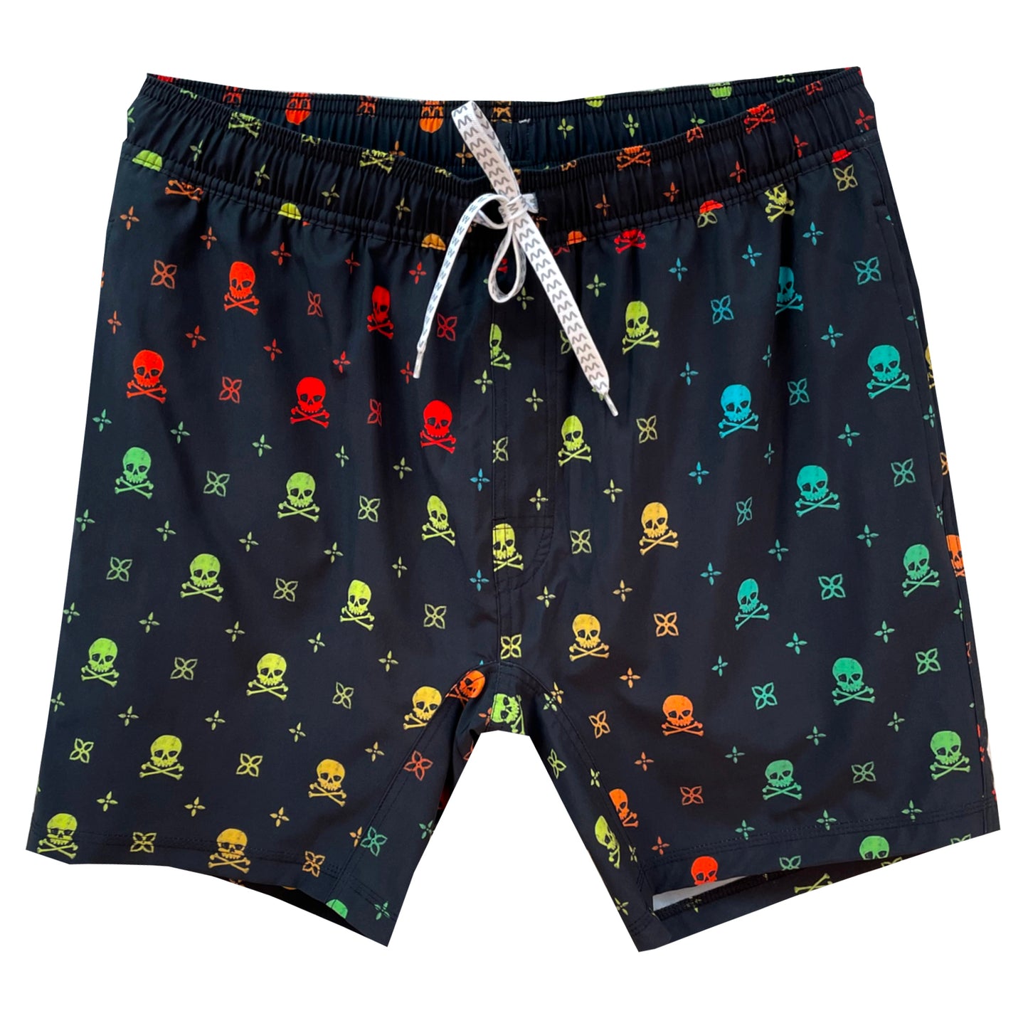 Men's Ombre Skull Tech Swim Trunks