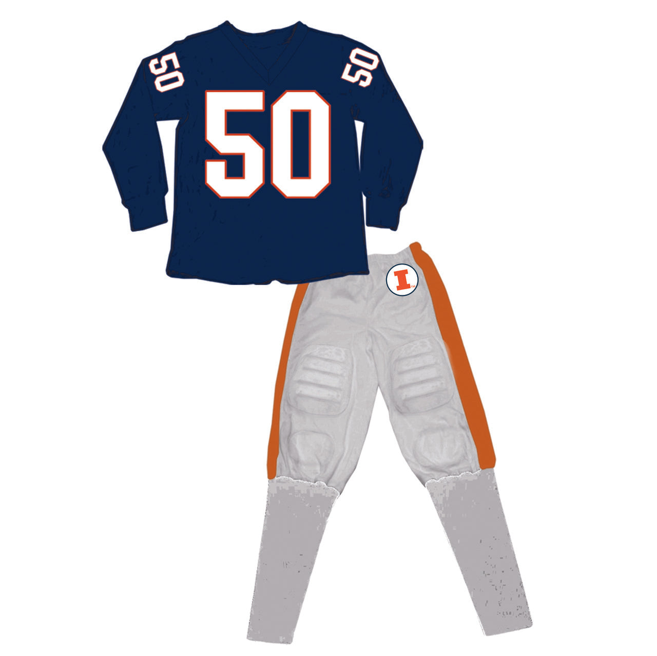 Illinois Fighting Illini Kids Football Pajama