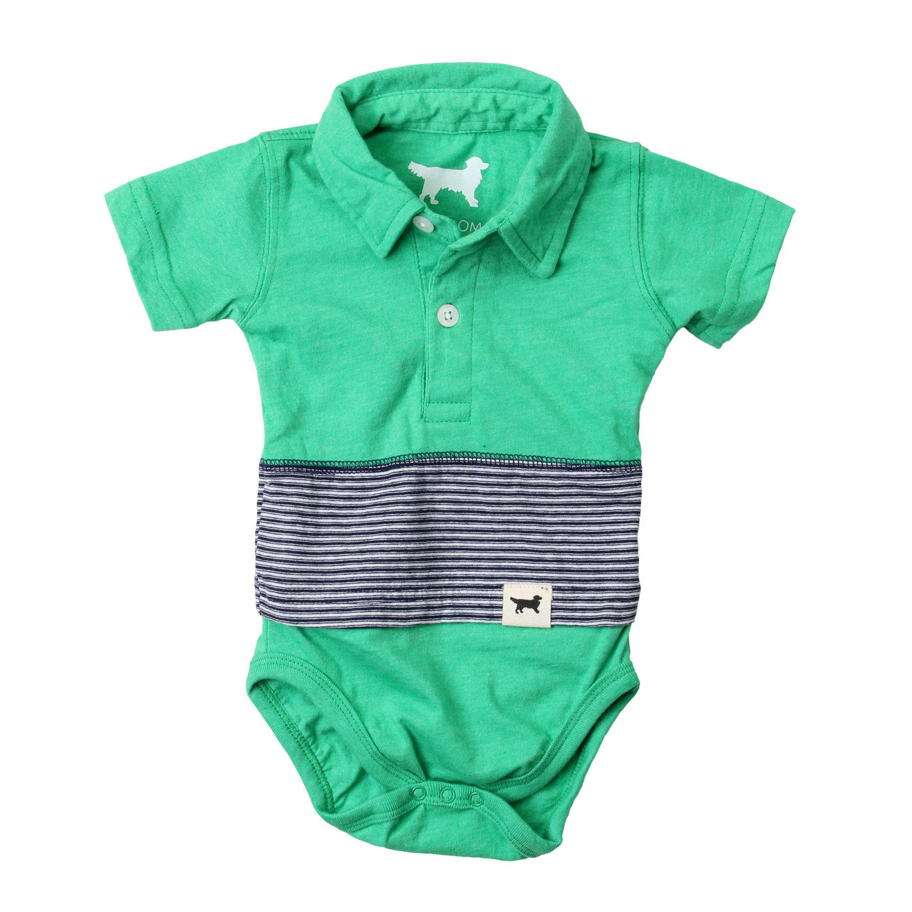 Infant Boys Striped Polo Hopper/Irish