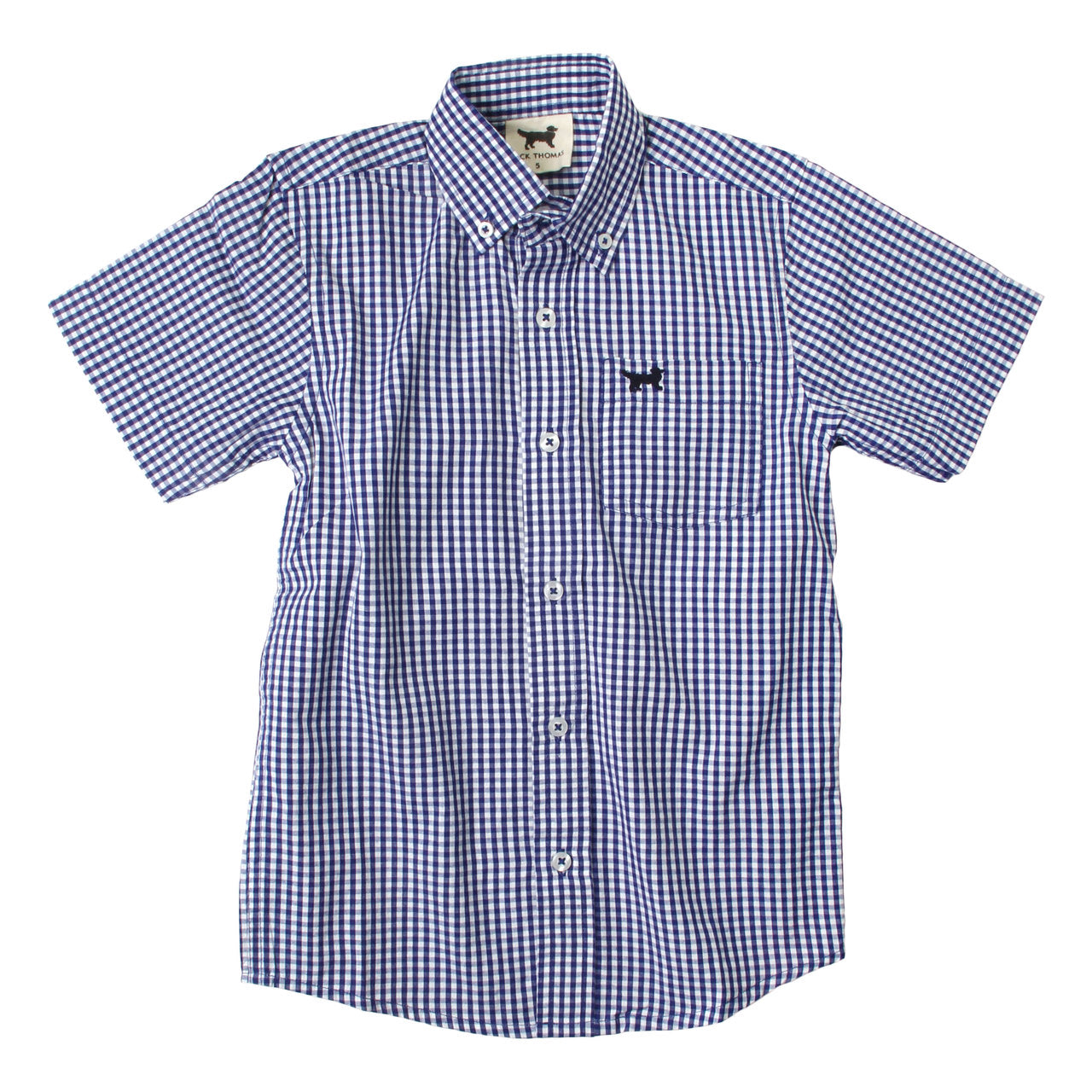 Mini Gingham Short Sleeve Shirt/BlueMoon