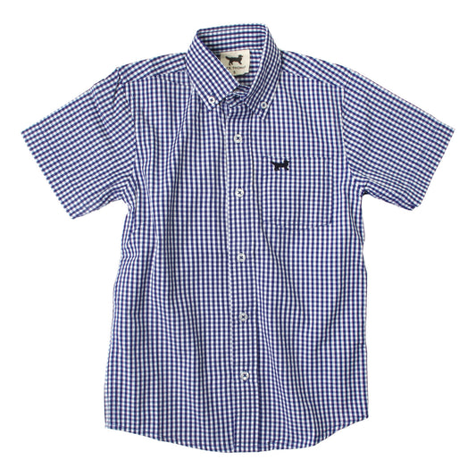 Mini Gingham Short Sleeve Shirt/BlueMoon