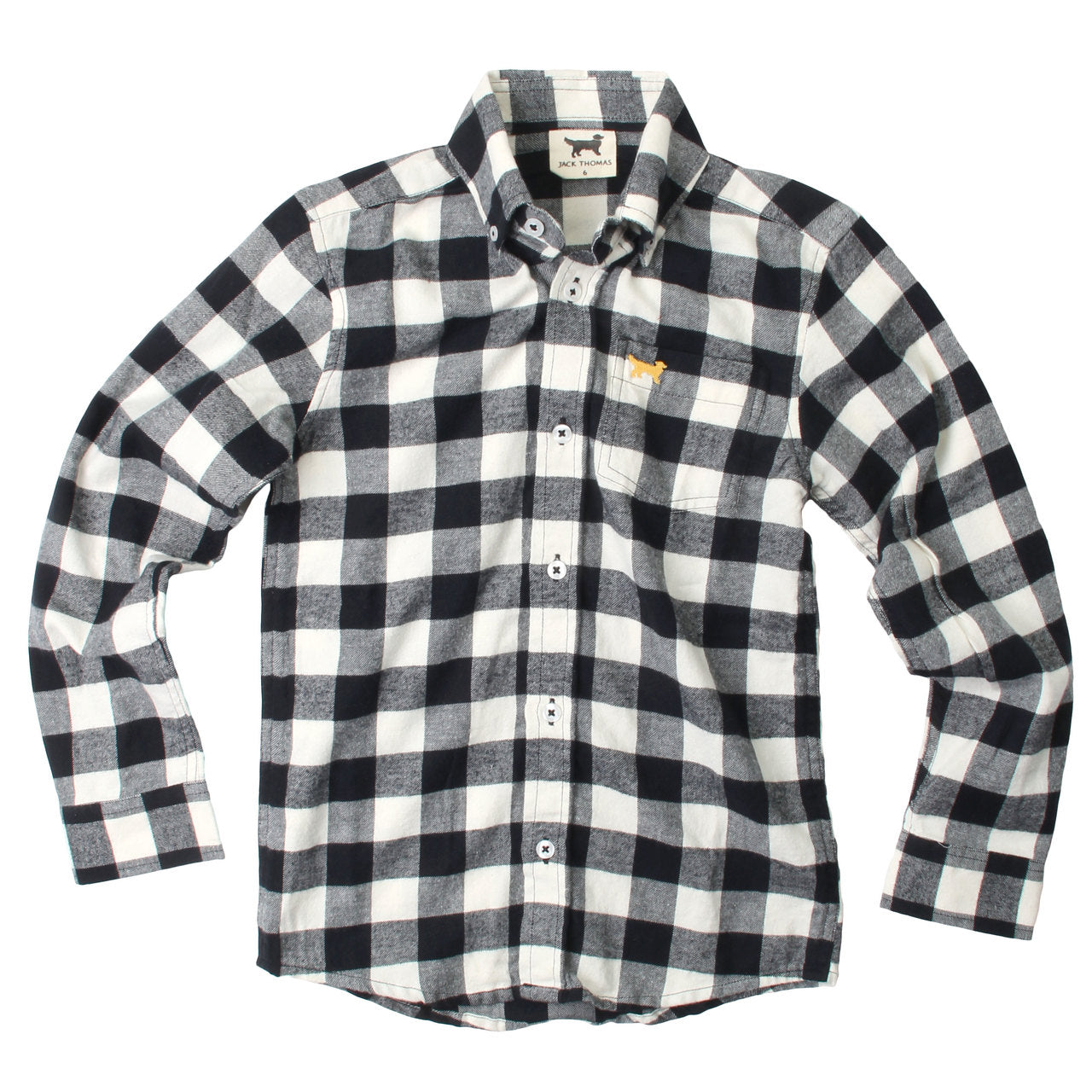 Jack Thomas Youth Boys Plaid Shirt-Black