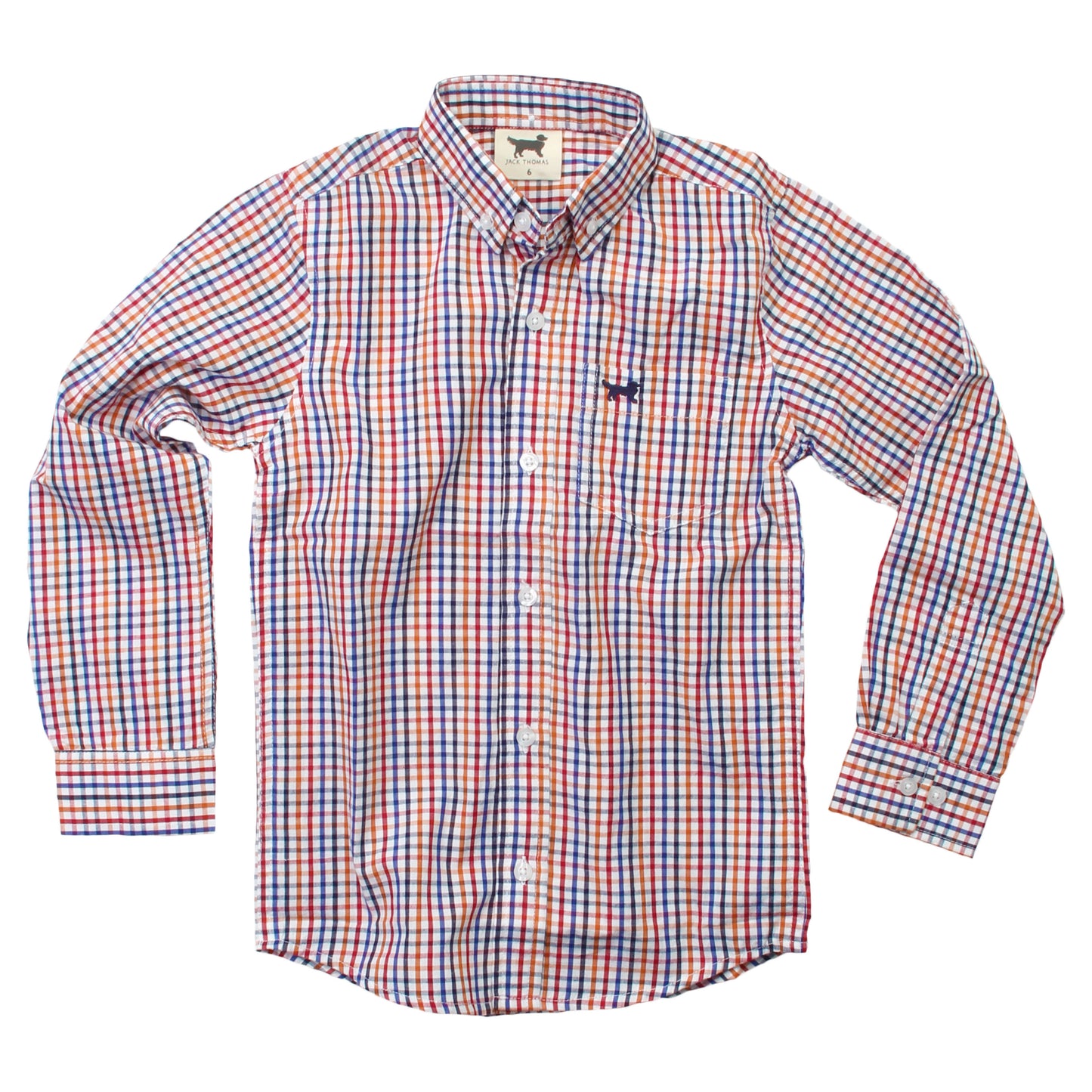 Jack Thomas Youth Boys L/S Buttoned Down Shirt/Red
