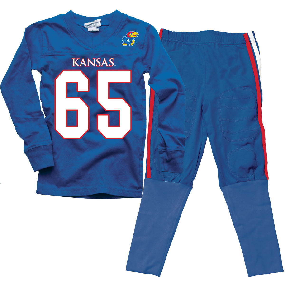 Kansas Jayhawks Kids Football Pajamas