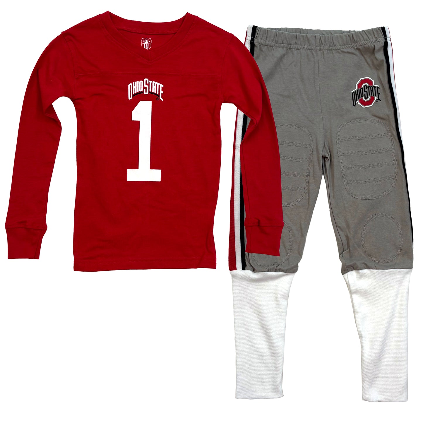 Ohio State Buckeyes #1 Long Sleeve Football PJ