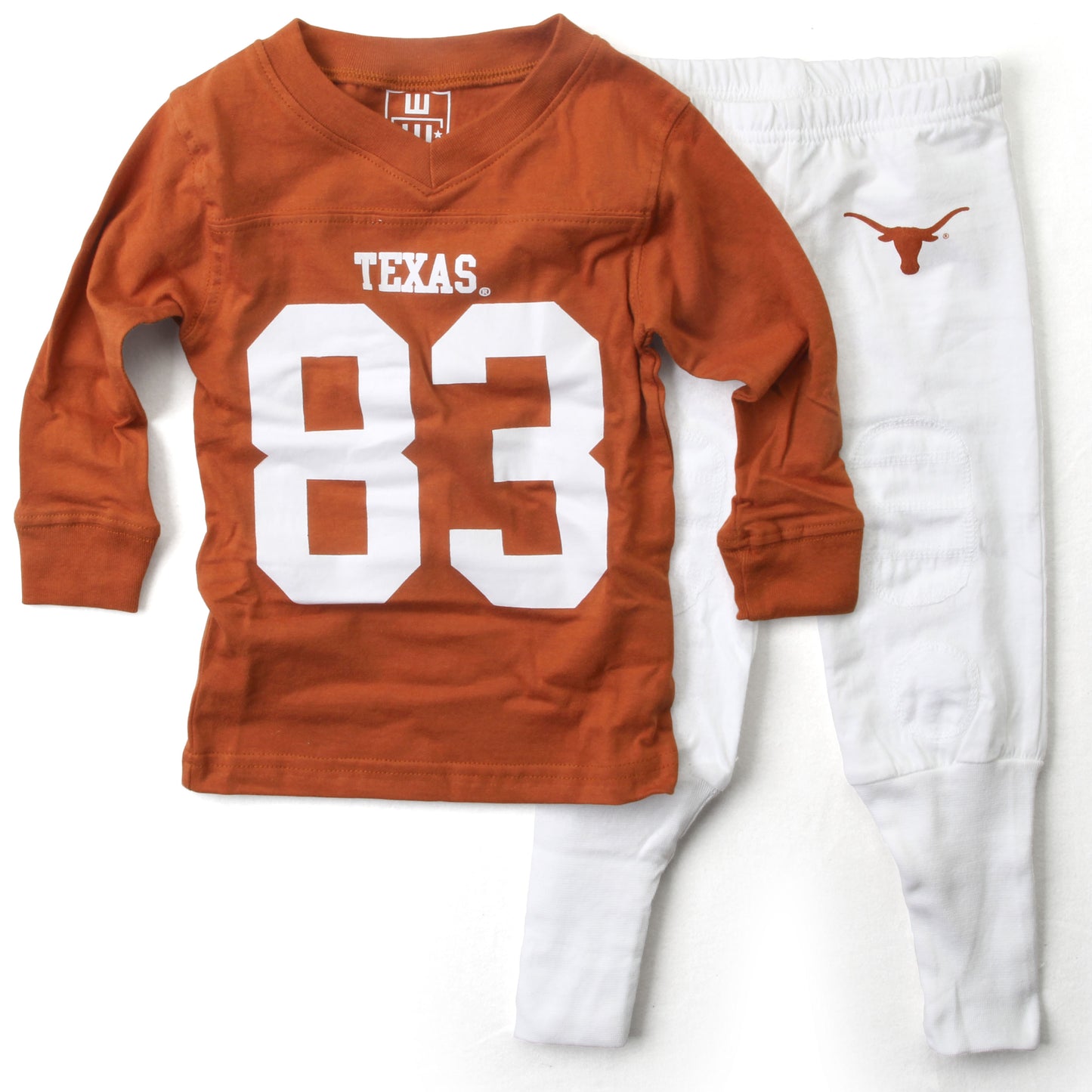 Texas Longhorns Kids LS Football Pajamas