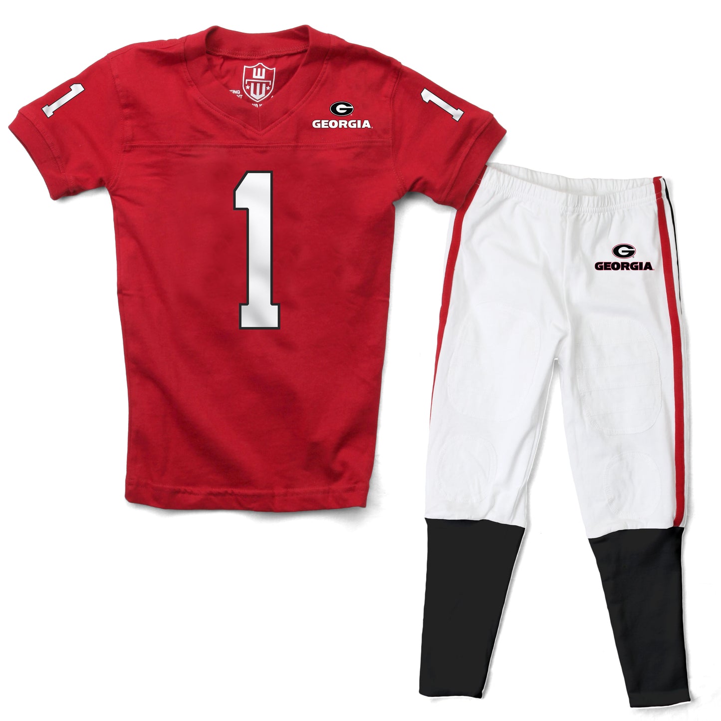 Georgia Bulldogs Kids SS Football Pajamas