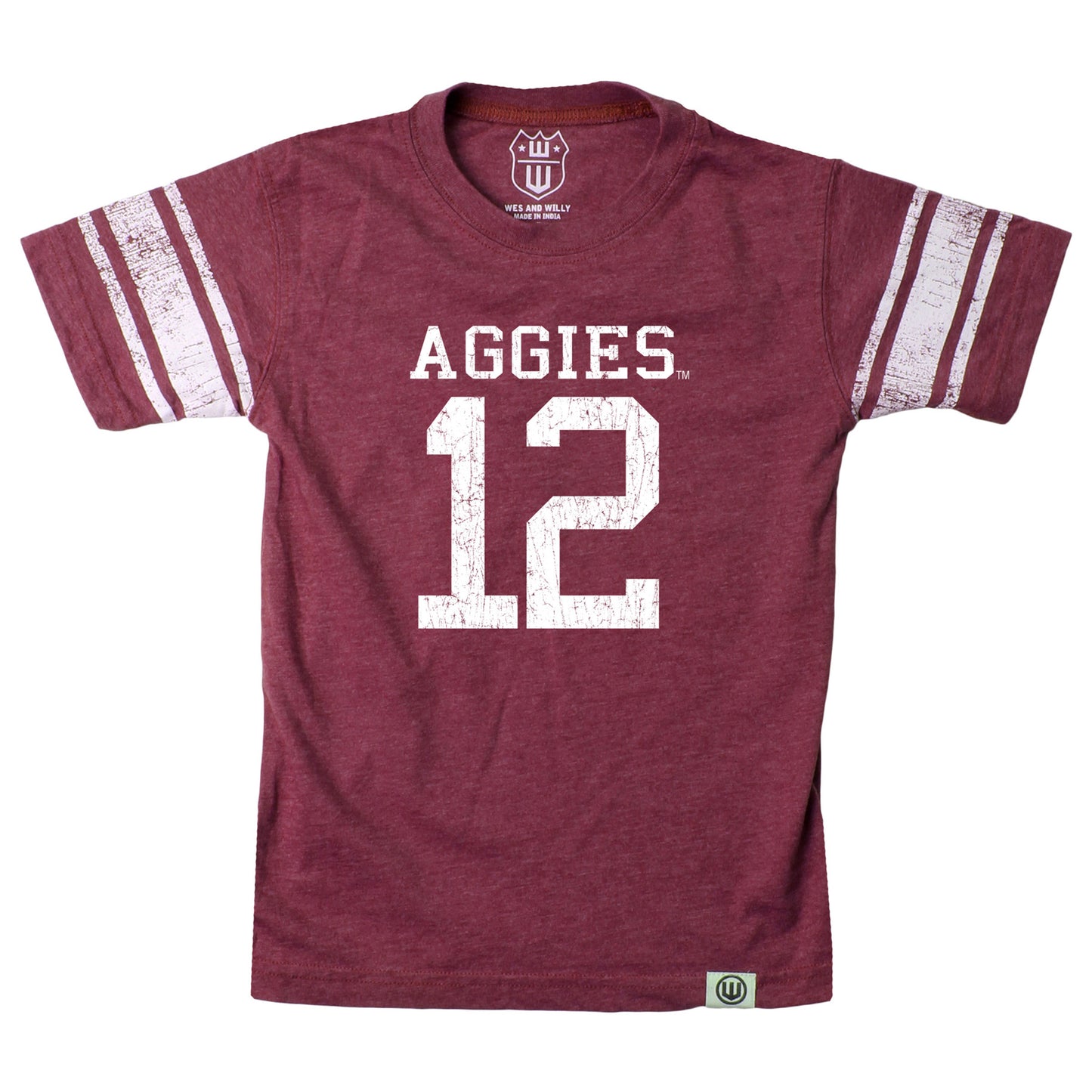 Texas A&M Aggies Youth Sleeve Stripe Tee