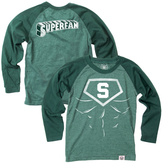 Michigan State Spartans Youth Blend LS Raglan