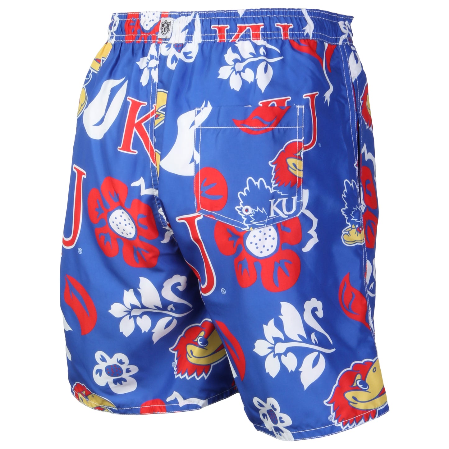 Kansas Jayhawks Men's Floral Swim Trunk