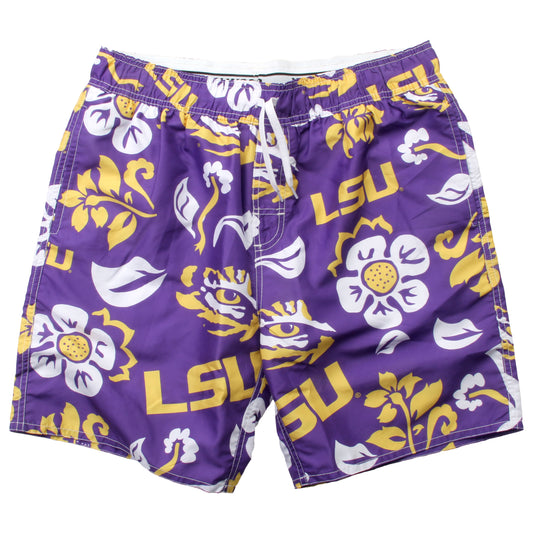 LSU Tigers Men's Floral Swim Trunk