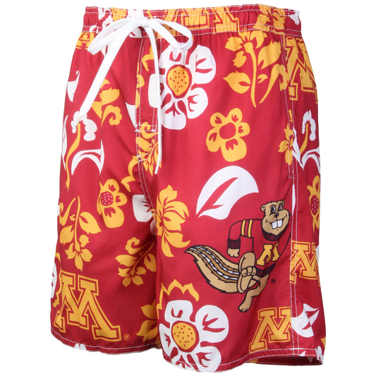 Minnesota Golden Gophers Men's Floral Swim Trunk