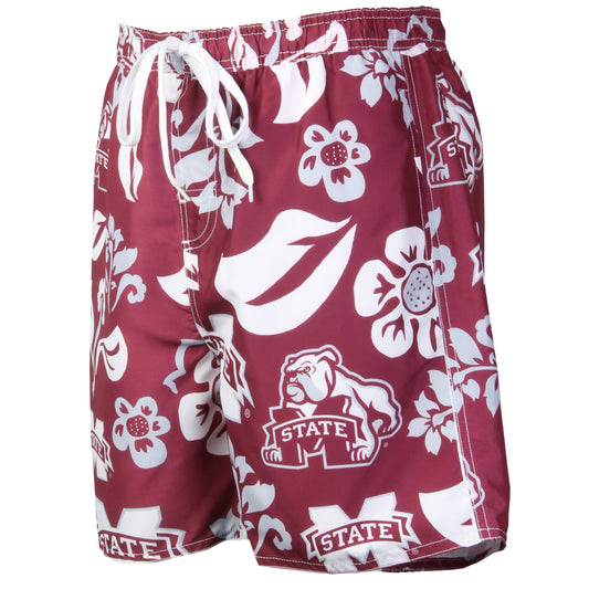 Mississippi State Bulldogs Men's Floral Swim Trunk