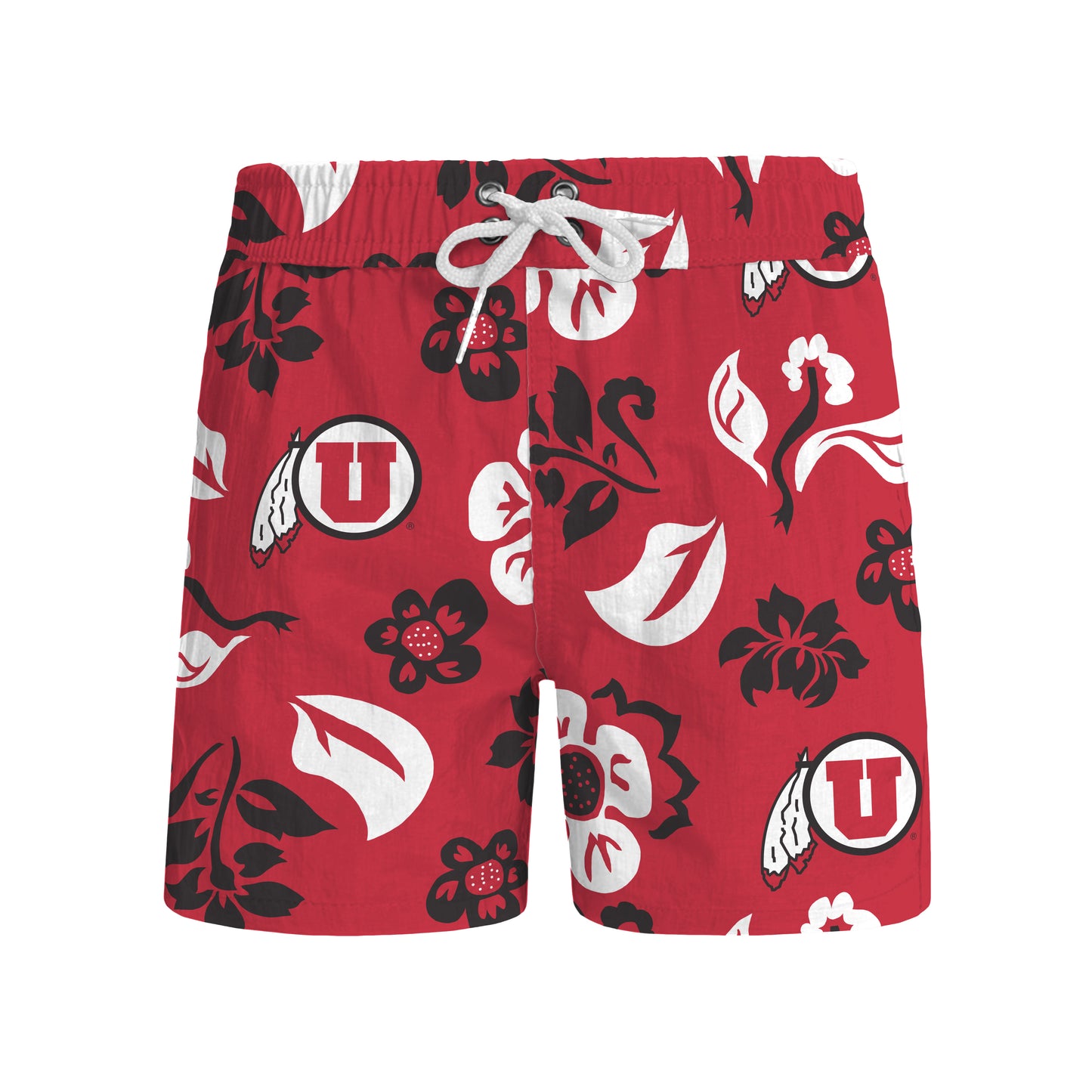 Utah Utes Men's Floral Swim Trunk